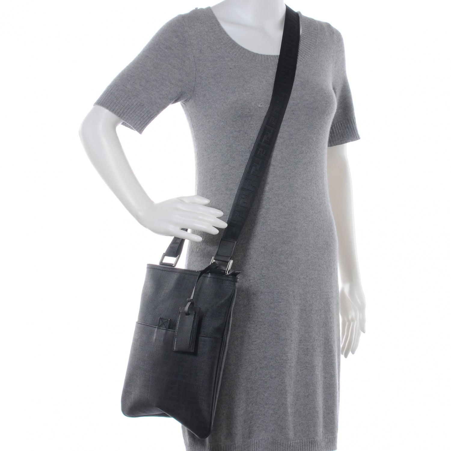 Fendi Zucca Spalmati Messenger Black 2 of 10