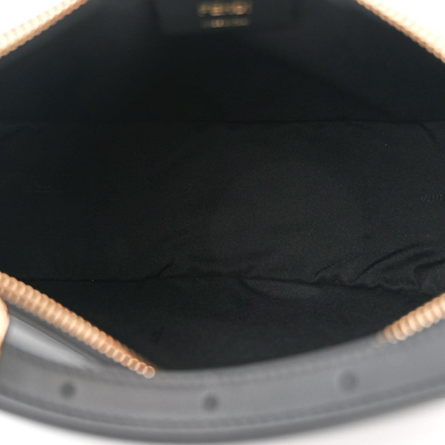 Vitello Grace Matte Small Fendigraphy Hobo Bag Black