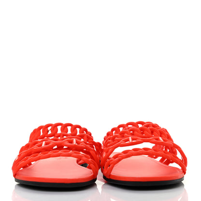 Hermes Rubber Chaine d'Ancre Nude Sandals 37 Pavot 2 of 7
