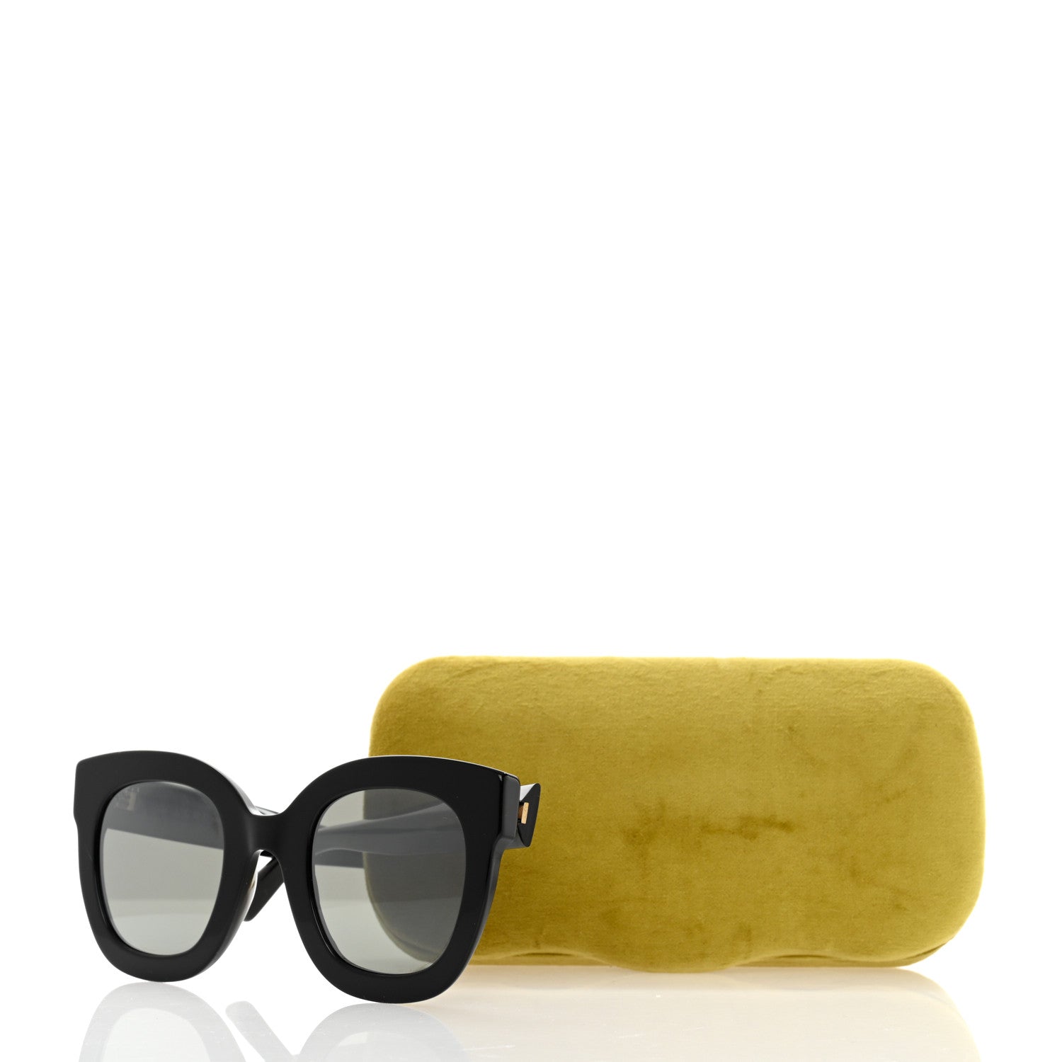Gucci Acetate Crystal Star Round Frame Sunglasses GG0208S Black 10 of 10