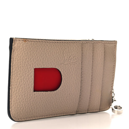 Christian Louboutin Calfskin Loubinthesky Panettone Zip Card Holder Ballerina 3 of 6