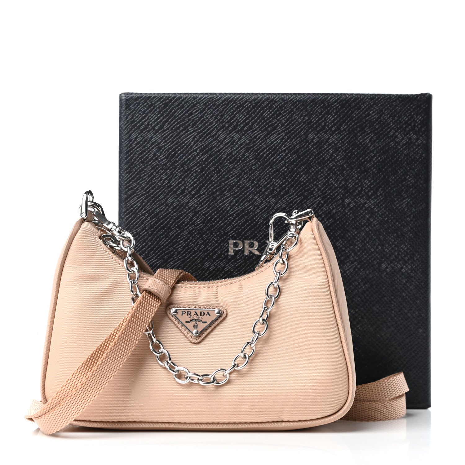Prada Tessuto Nylon Saffiano Mini Re-Edition 2000 Shoulder Bag Cammeo 10 of 10