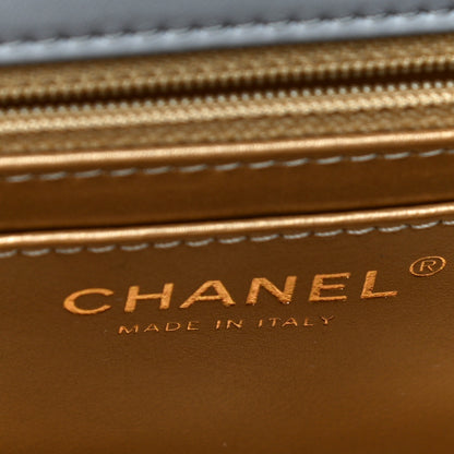 Chanel Lambskin Quilted Mini Pearl Crush Flap Light Grey 6 of 15