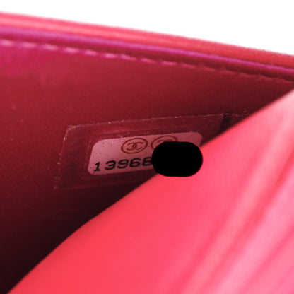 Chanel Lambskin Camellia Embossed Wallet on Chain WOC Pink 8 of 11