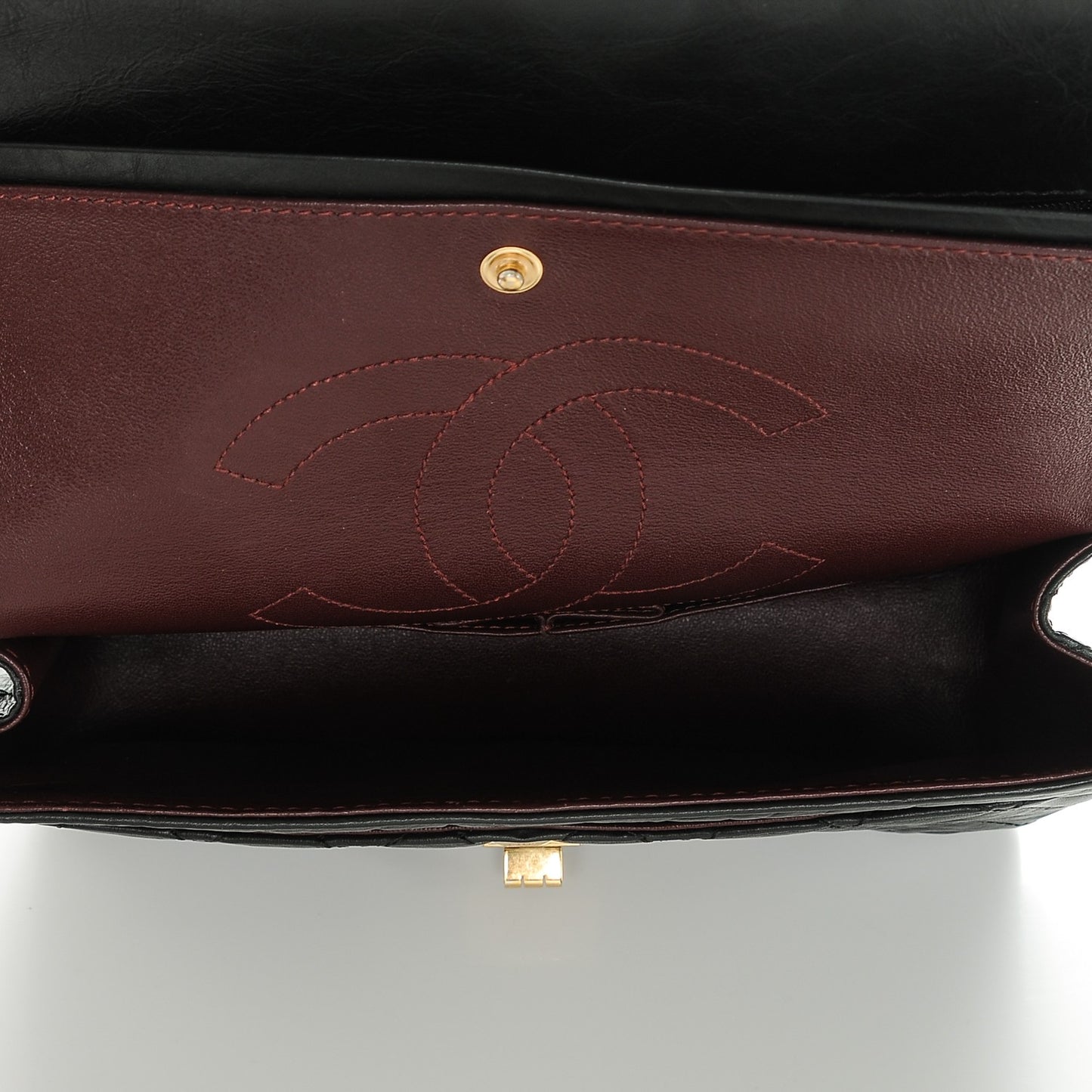 Aged Calfskin Quilted 2.55 Reissue 225 Flap Black