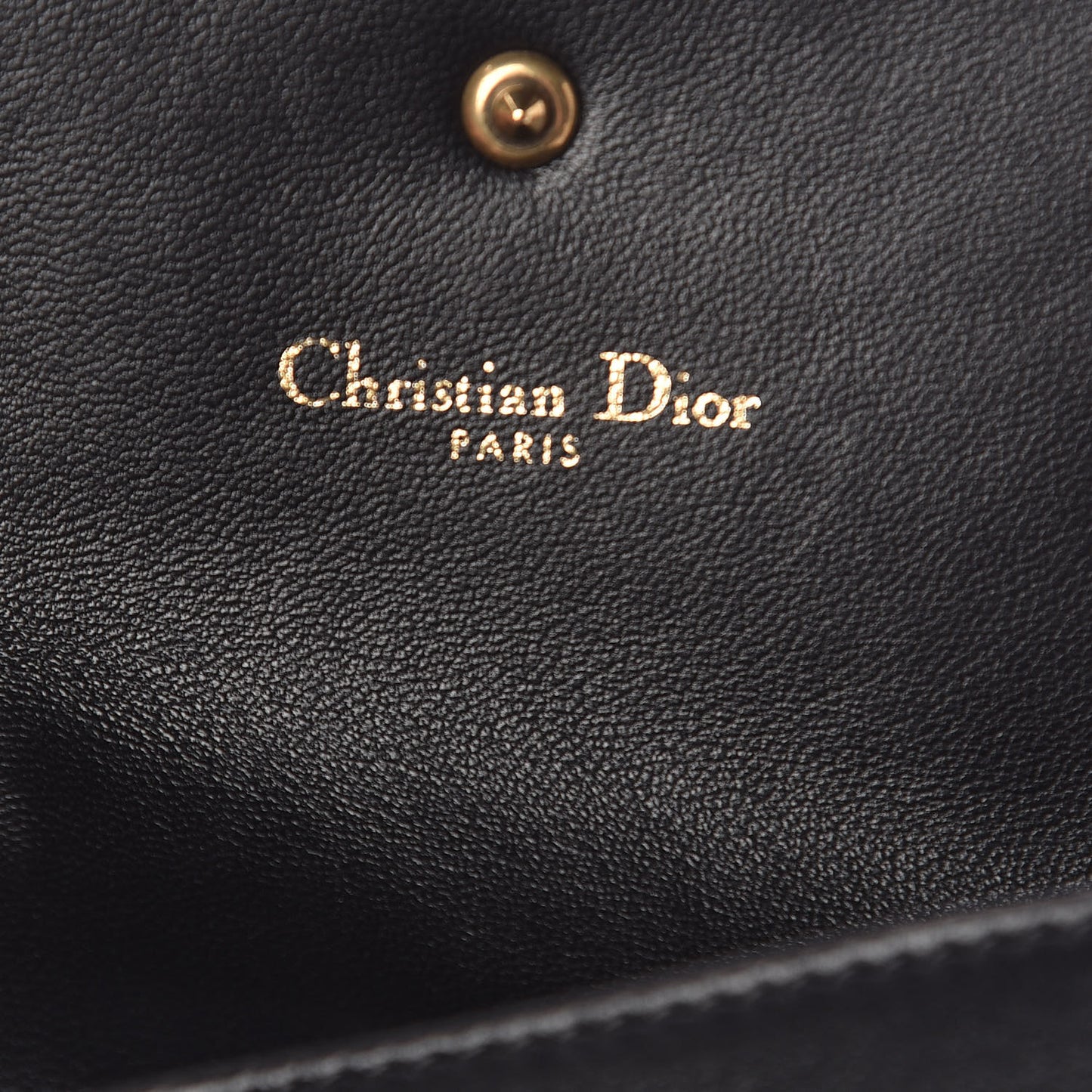 Lambskin Cannage Studded Diorama Elancee Wallet Black