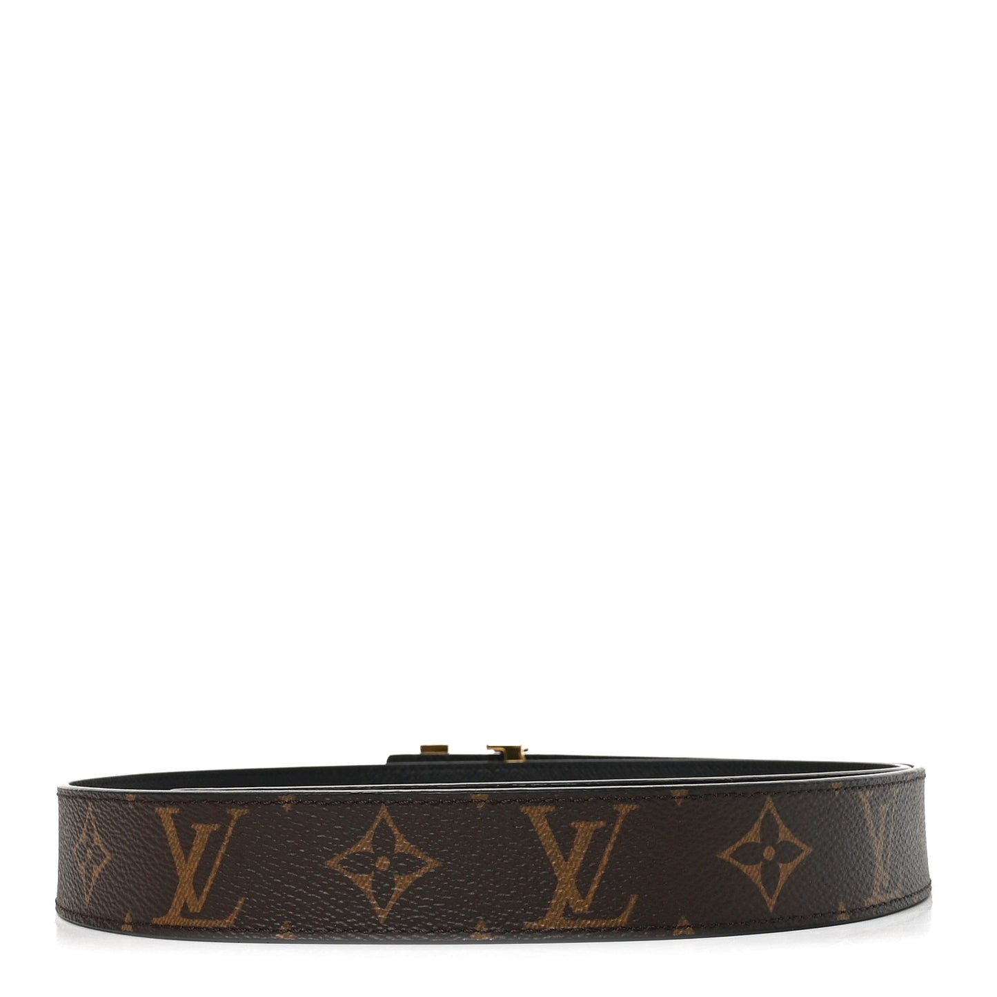 Calfskin Monogram 30mm LV Initiales Reversible Belt 90 36 Black