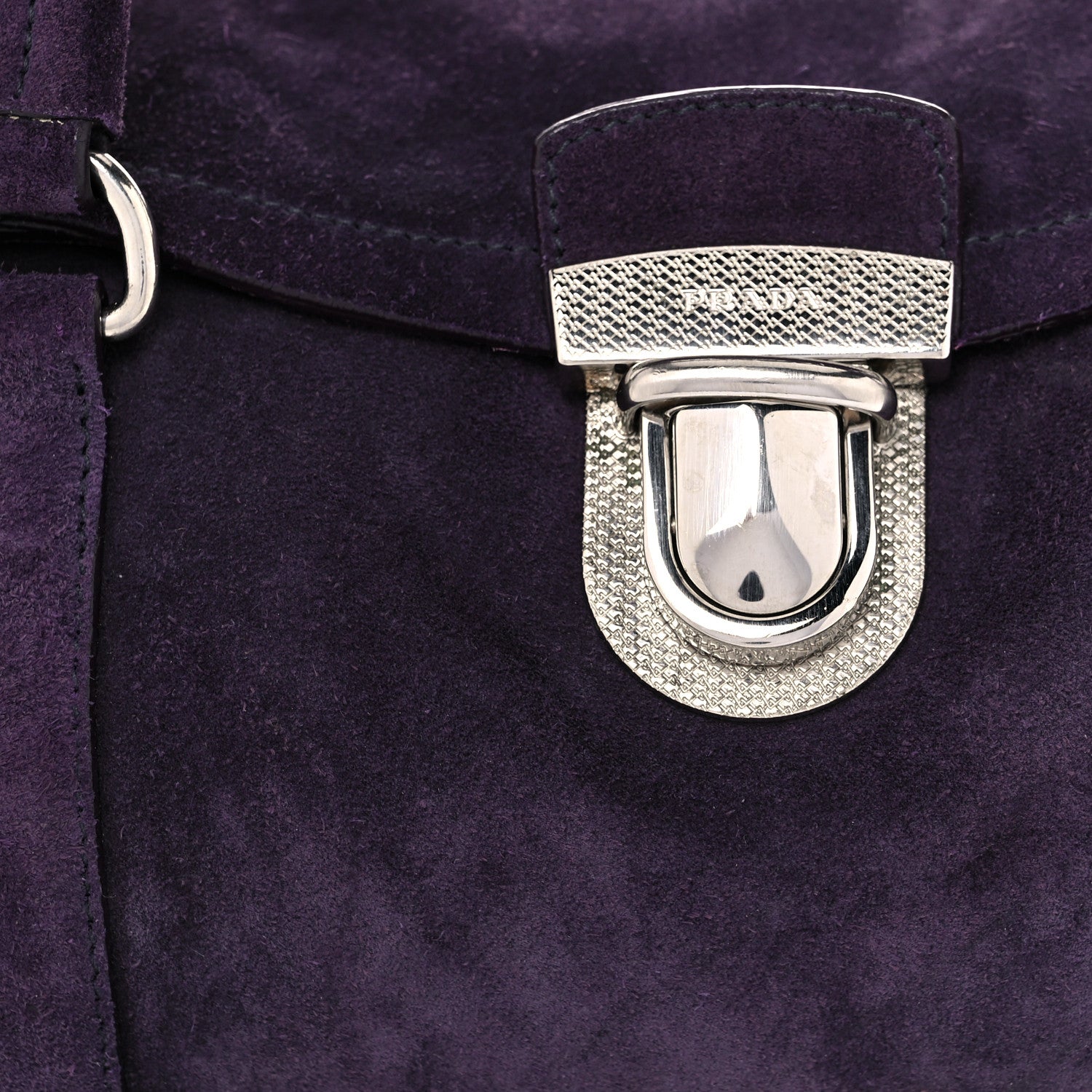 Prada Scamosciato Foldover Pushlock Satchel Cina 6 of 15