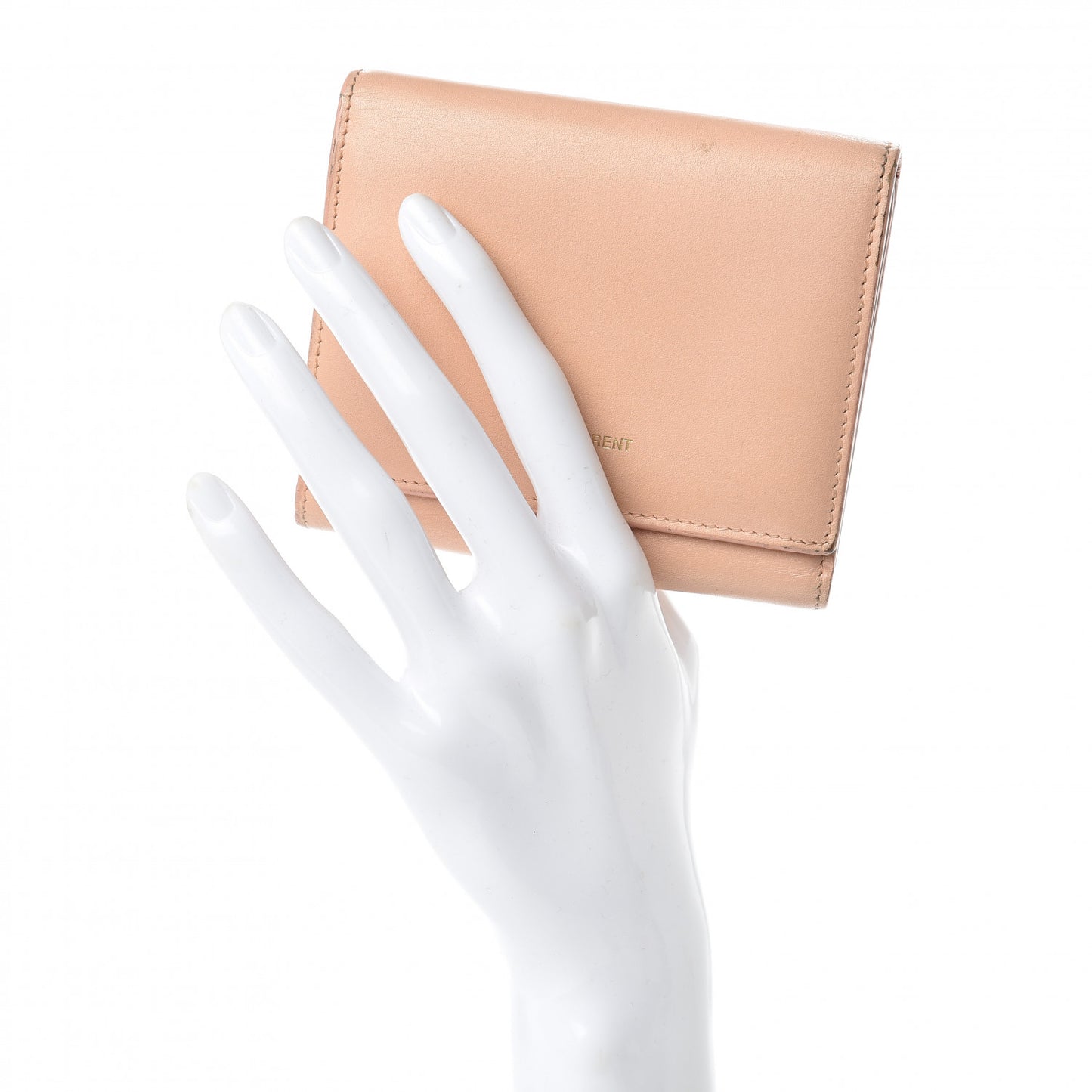 Calfskin Trifold Wallet Pale Pink