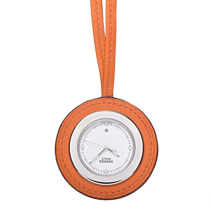 Hermes Stainless Steel Swift 34mm Harnais Pocket Quartz Watch Orange 1 of 4