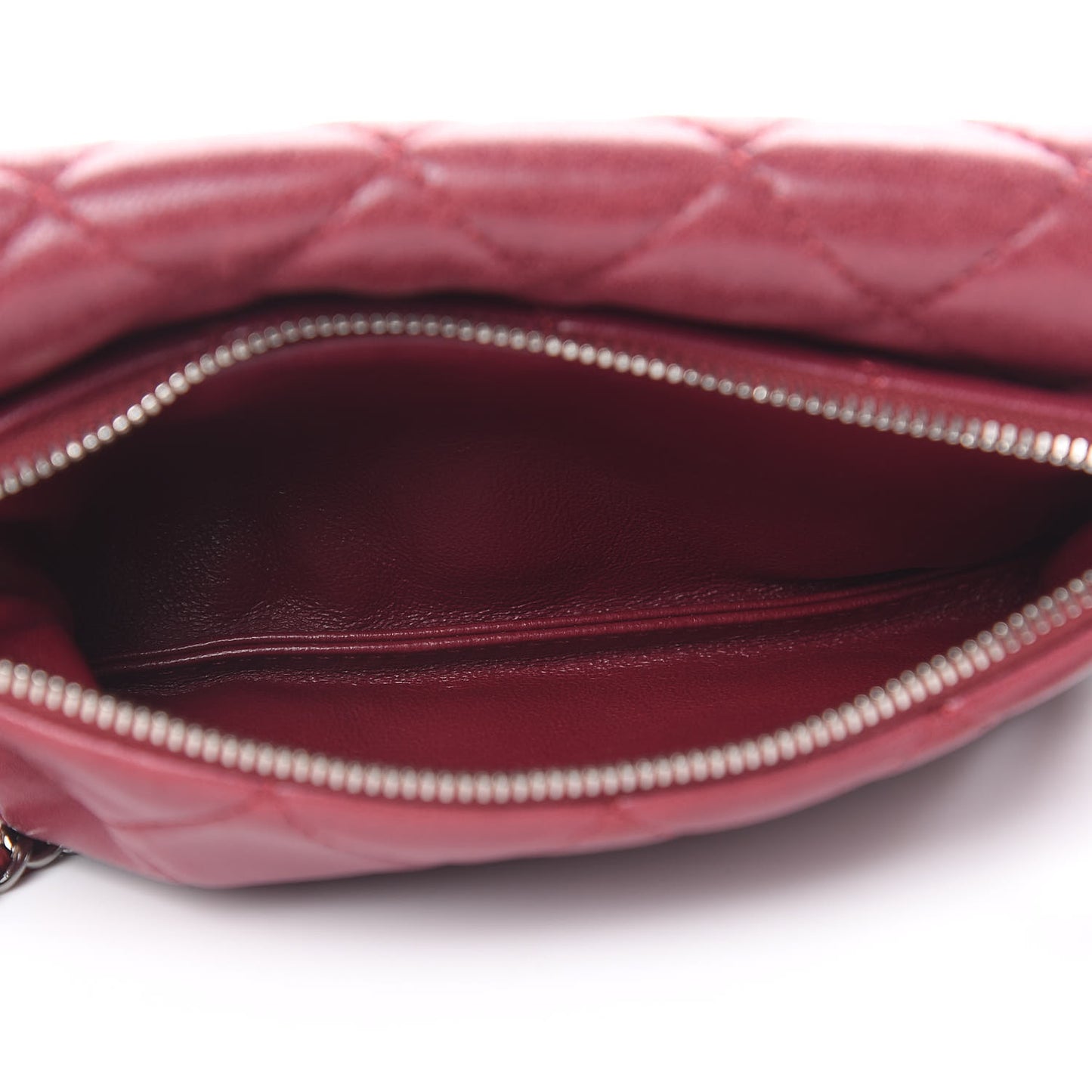 Lambskin Quilted Mini Mineral Nights Flap Crossbody Bag Dark Red