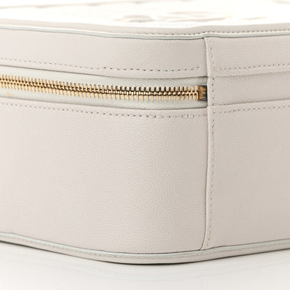 Chanel Caviar Quilted Large CC Filigree Vanity Case White 10 of 14