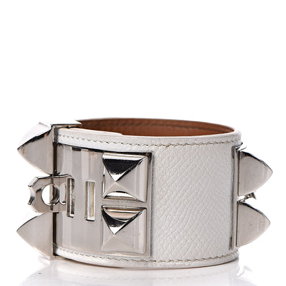 Hermes Epsom Collier de Chien CDC Bracelet S White 4 of 10