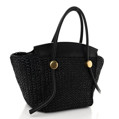 Proenza Schouler Raffia Calfskin Pipe Bag Black 4 of 10