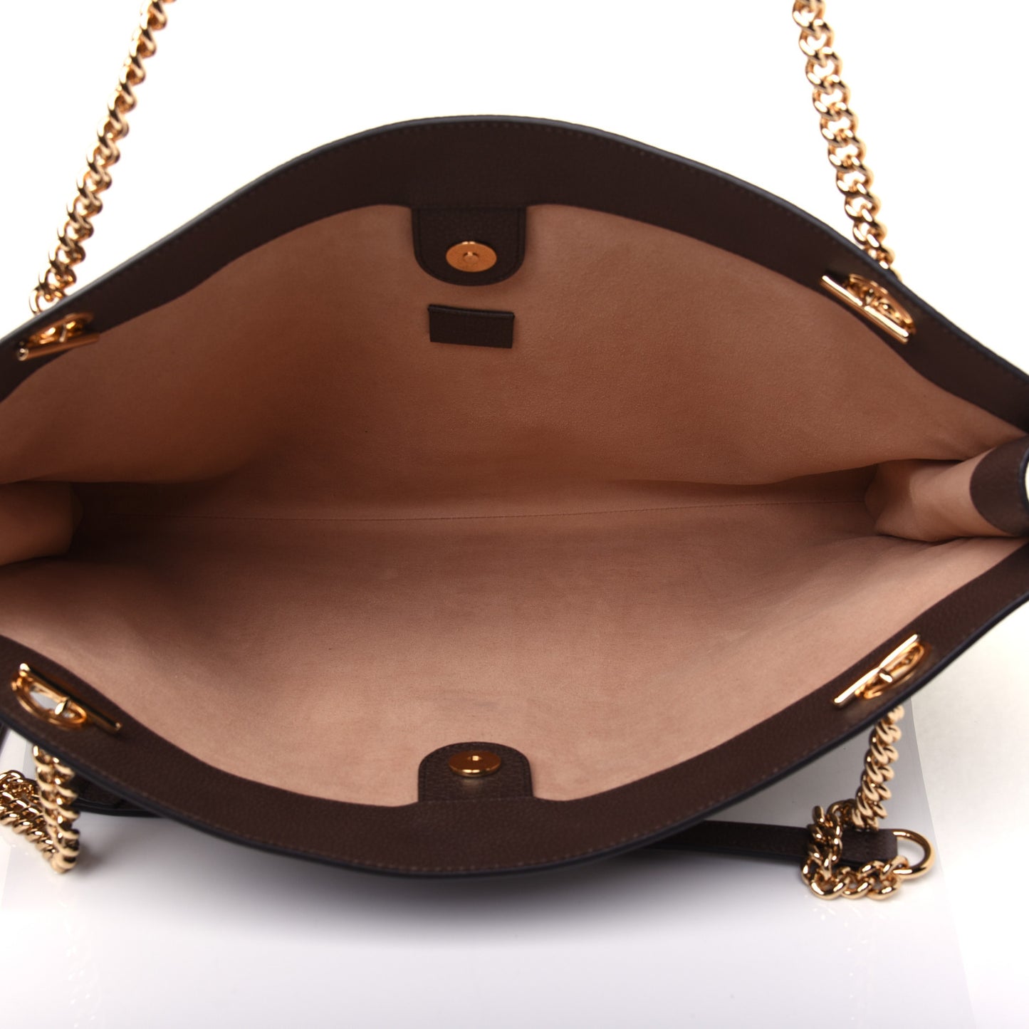GG Supreme Monogram Large Rajah Chain Tote Beige New Acero