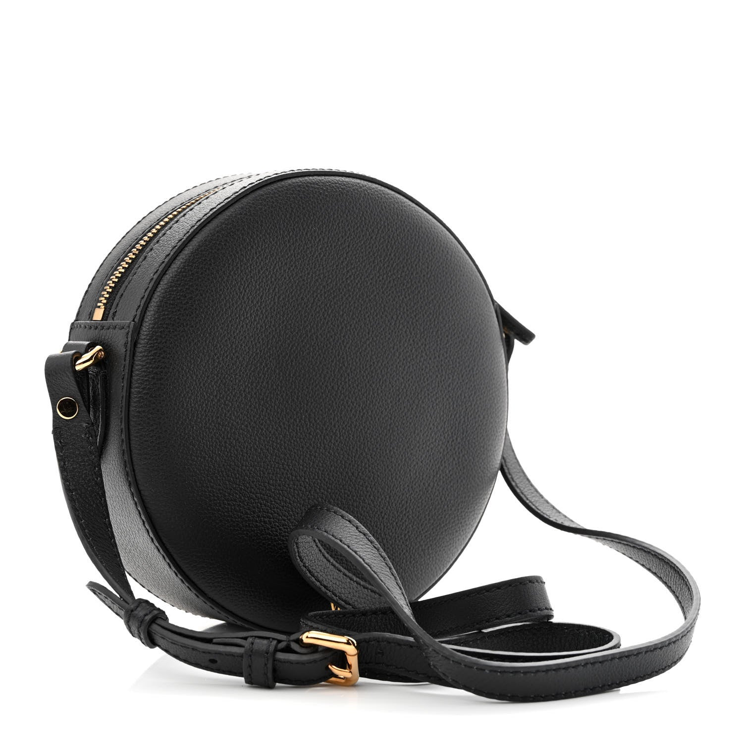Versace Calfskin Mini La Medusa Chain Round Crossbody Bag Black 3 of 9
