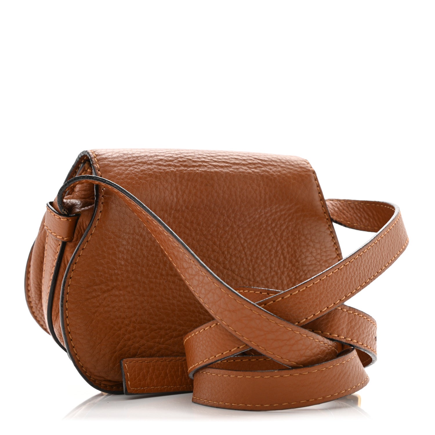 Chloe Calfskin Mini Marcie Round Crossbody Bag Nut 3 of 20