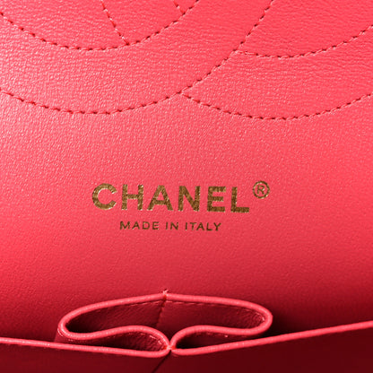 Chanel Lambskin Chevron Quilted Jumbo Double Flap Pink 6 of 11