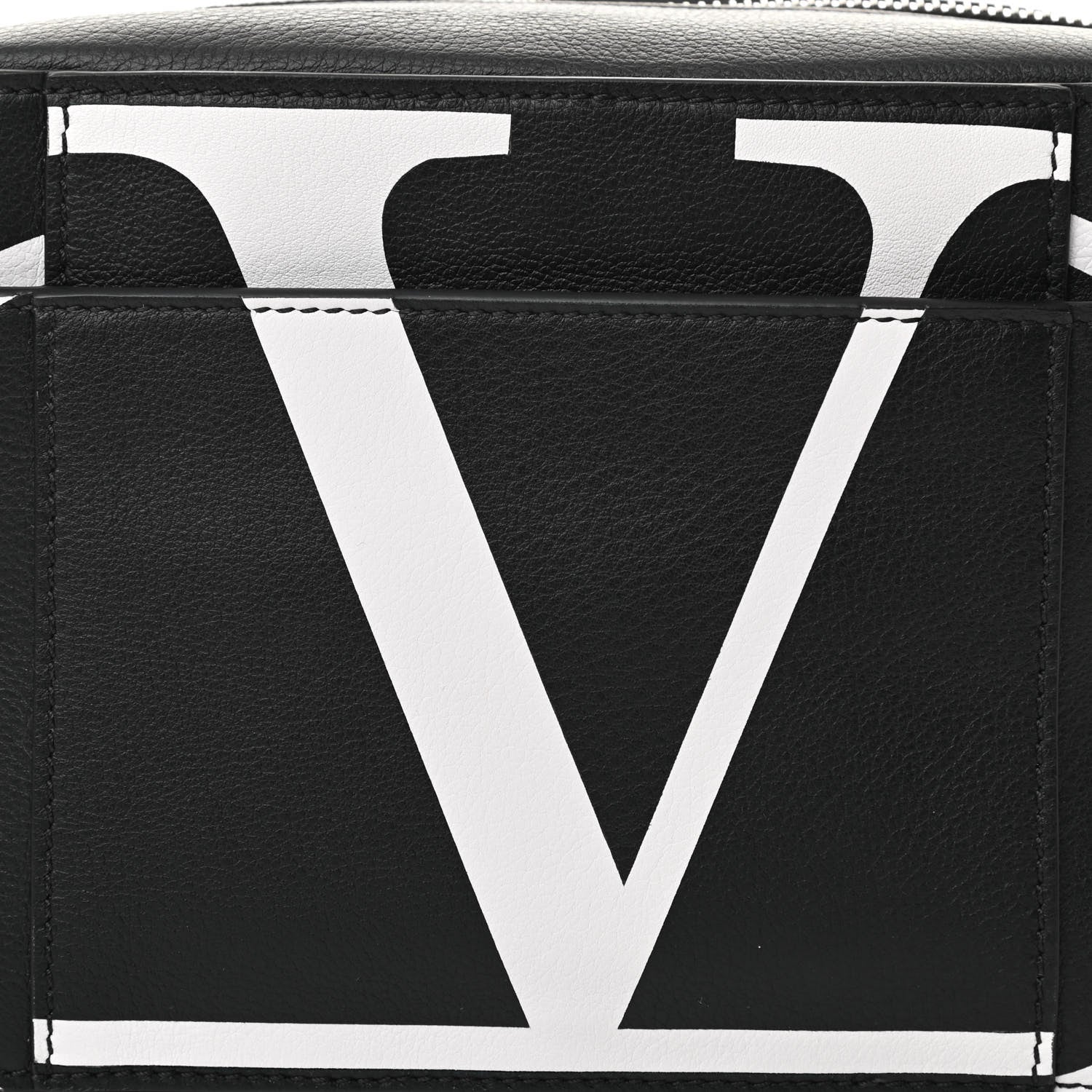 Valentino Garavani Calfskin Mens VLogo Belt Bag Black White 7 of 9