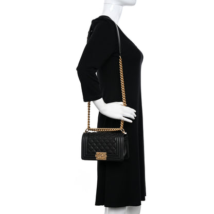 Chanel Caviar Quilted Small Boy Flap Black 2 of 10