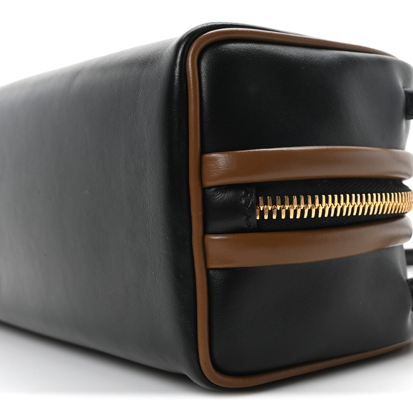 Soft Calfskin Swing Shoulder Bag Black Hazelnut