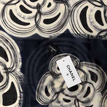 Chanel Cashmere CC Stole Navy 3 of 4
