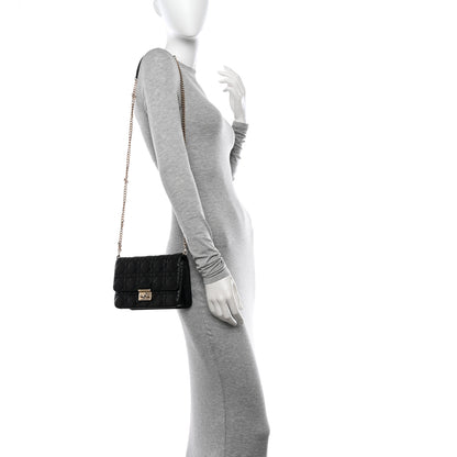 Christian Dior Lambskin Cannage Miss Dior Promenade Pouch Black 2 of 12