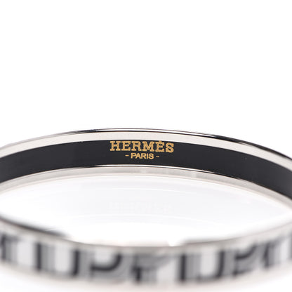 Hermes Enamel Printed Narrow Manufacture De Boucleries Bracelet 62 Faux Gris 3 of 3