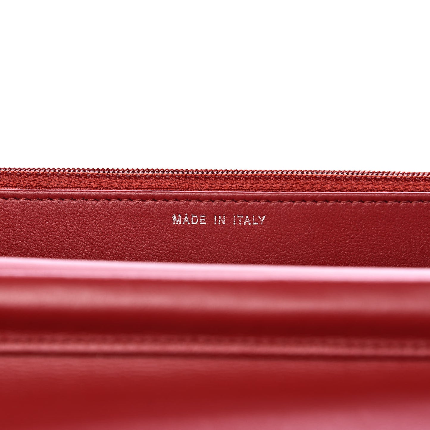 Lambskin Quilted Wallet On Chain WOC Red