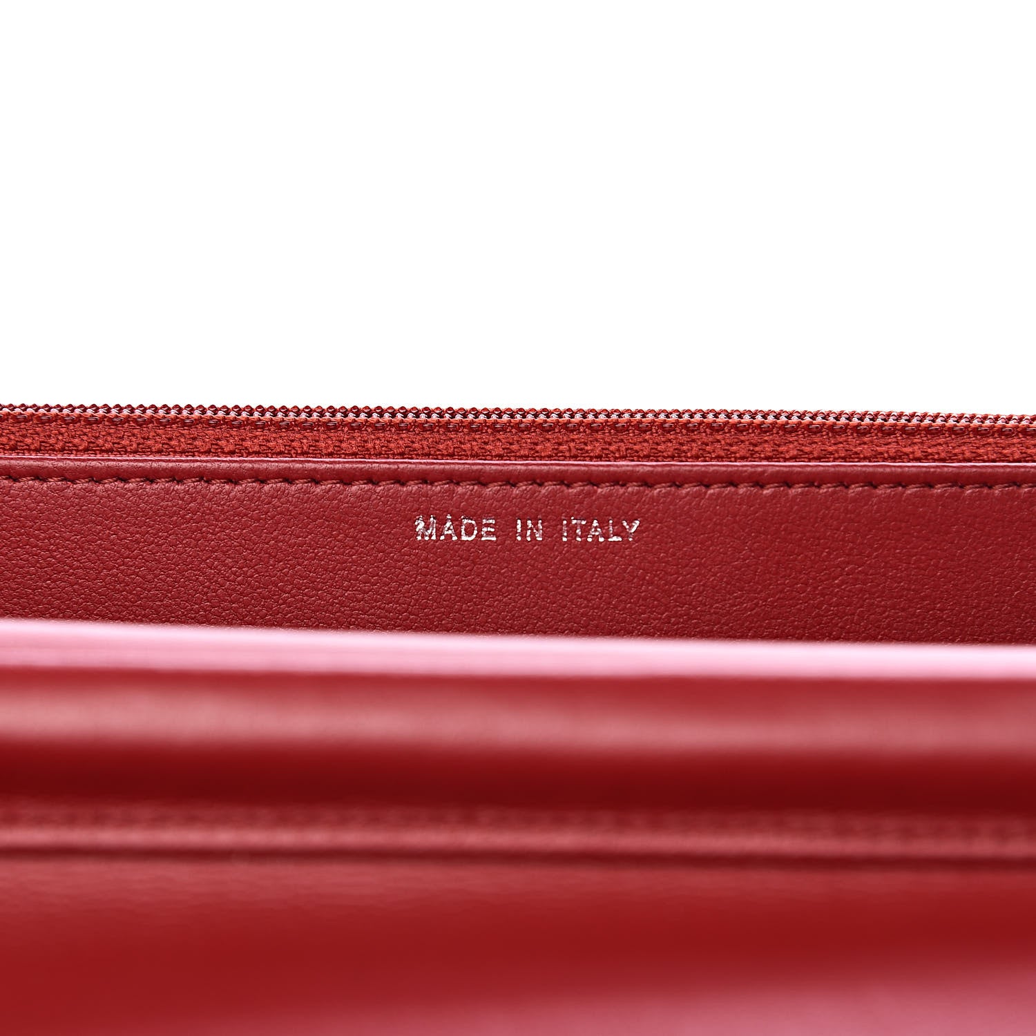 Chanel Lambskin Quilted Wallet On Chain WOC Red 7 of 12