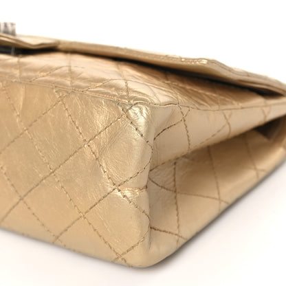 Chanel Metallic Aged Calfskin Quilted 2.55 Reissue 226 Flap Gold 9 of 10