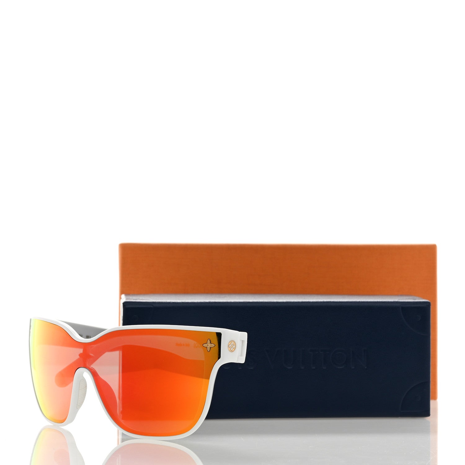 Louis Vuitton Nylon LV Shadow Square Sunglasses Z1845U White 9 of 9
