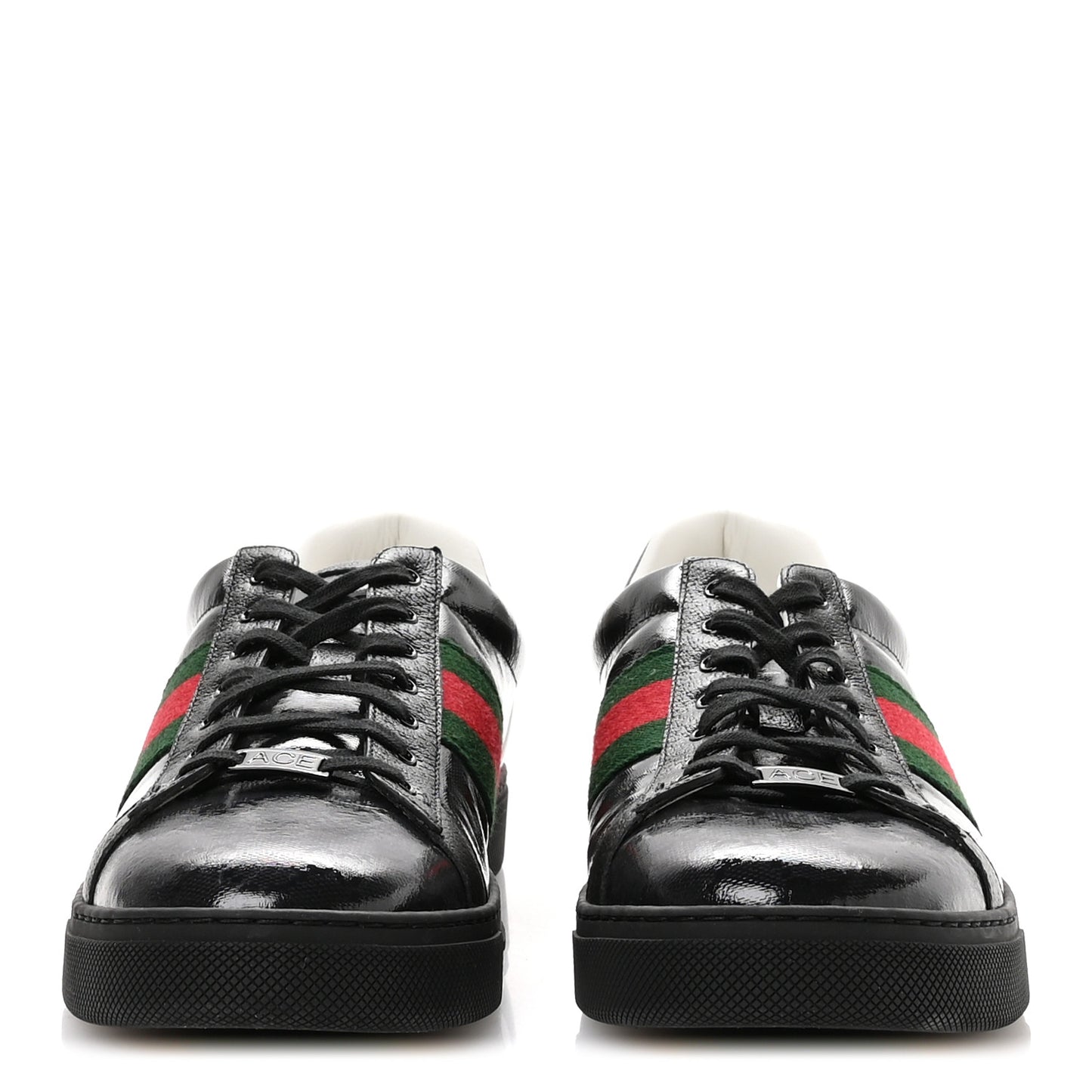 Crystal GG Monogram Web Mens New Ace Sneakers 12 Black