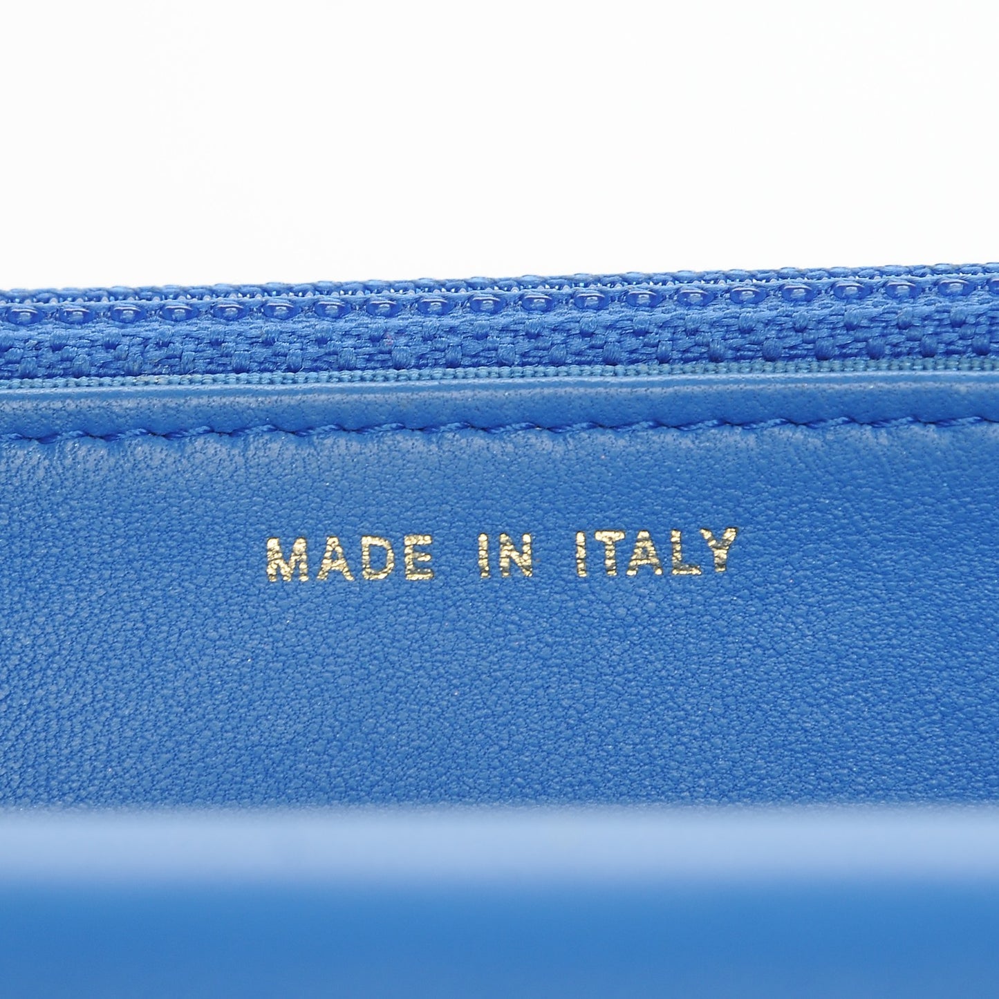 Lambskin Quilted Boy Wallet On Chain WOC Blue