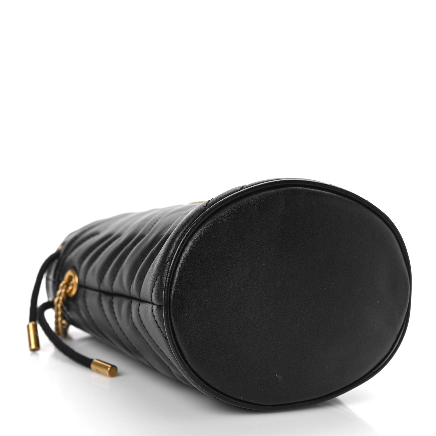 Gucci Calfskin Matelasse Mini GG Marmont 2.0 Bucket Bag Black 4 of 8