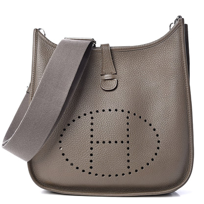 Hermes Taurillon Clemence Evelyne III PM Etain 1 of 12