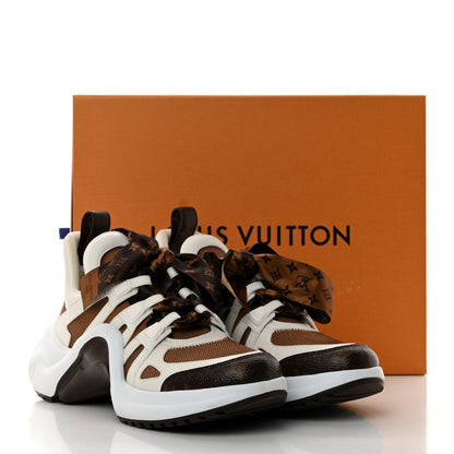 Louis Vuitton Patent Monogram LV Archlight Sneakers 39.5 White Brown 9 of 9