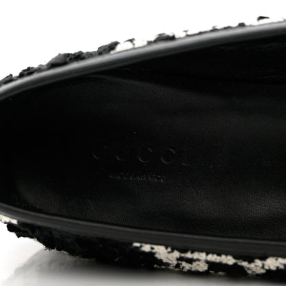 Gucci Tweed GG Monogram Horsebit Womens Jordaan Loafers 36.5 Black Natural 7 of 18