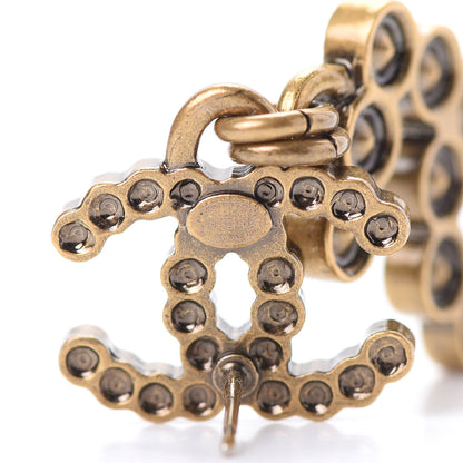 Chanel Metal Crystal City of Lights No 5 Drop Earrings Gold 3 of 5