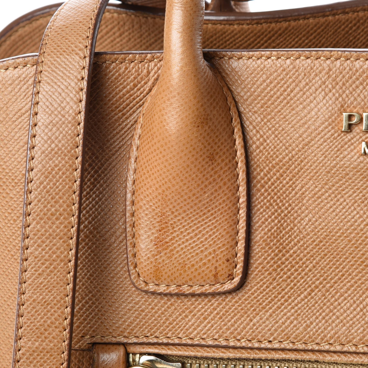 Saffiano Cuir Open Promenade Tote Caramel