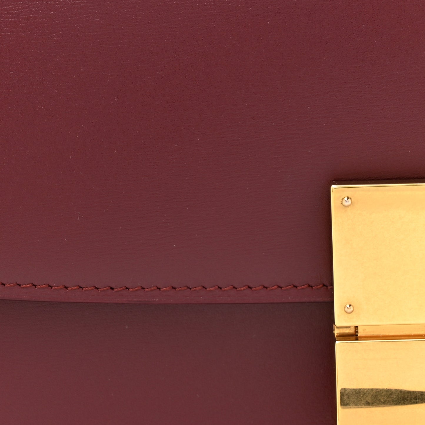 Box Calfskin Medium Classic Box Flap Bag Burgundy