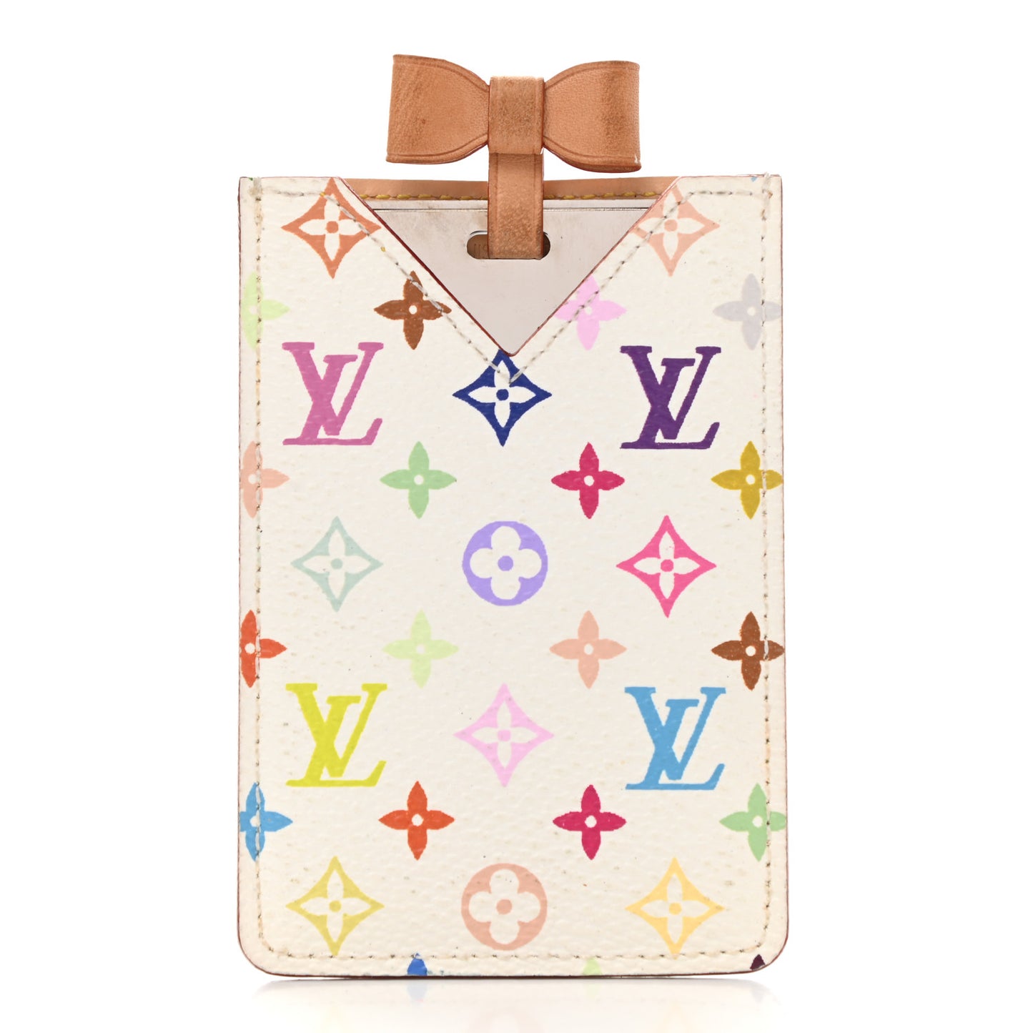 Monogram Multicolor Mirror and Case Pouch White