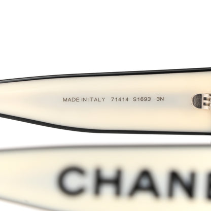 Chanel Acetate Sunglasses 71414 Black White 7 of 10