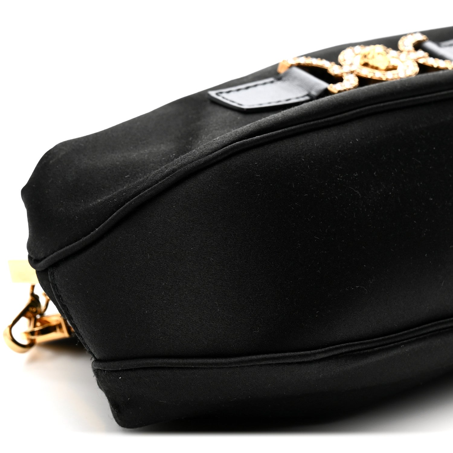 Versace Satin Crystal Medusa 95 Plaque Clutch Black 15 of 19
