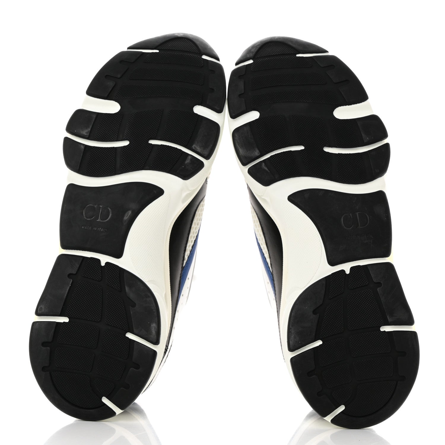 Christian Dior Technical Mesh Calfskin Mens B22 Sneakers 43 White Black Blue 5 of 9