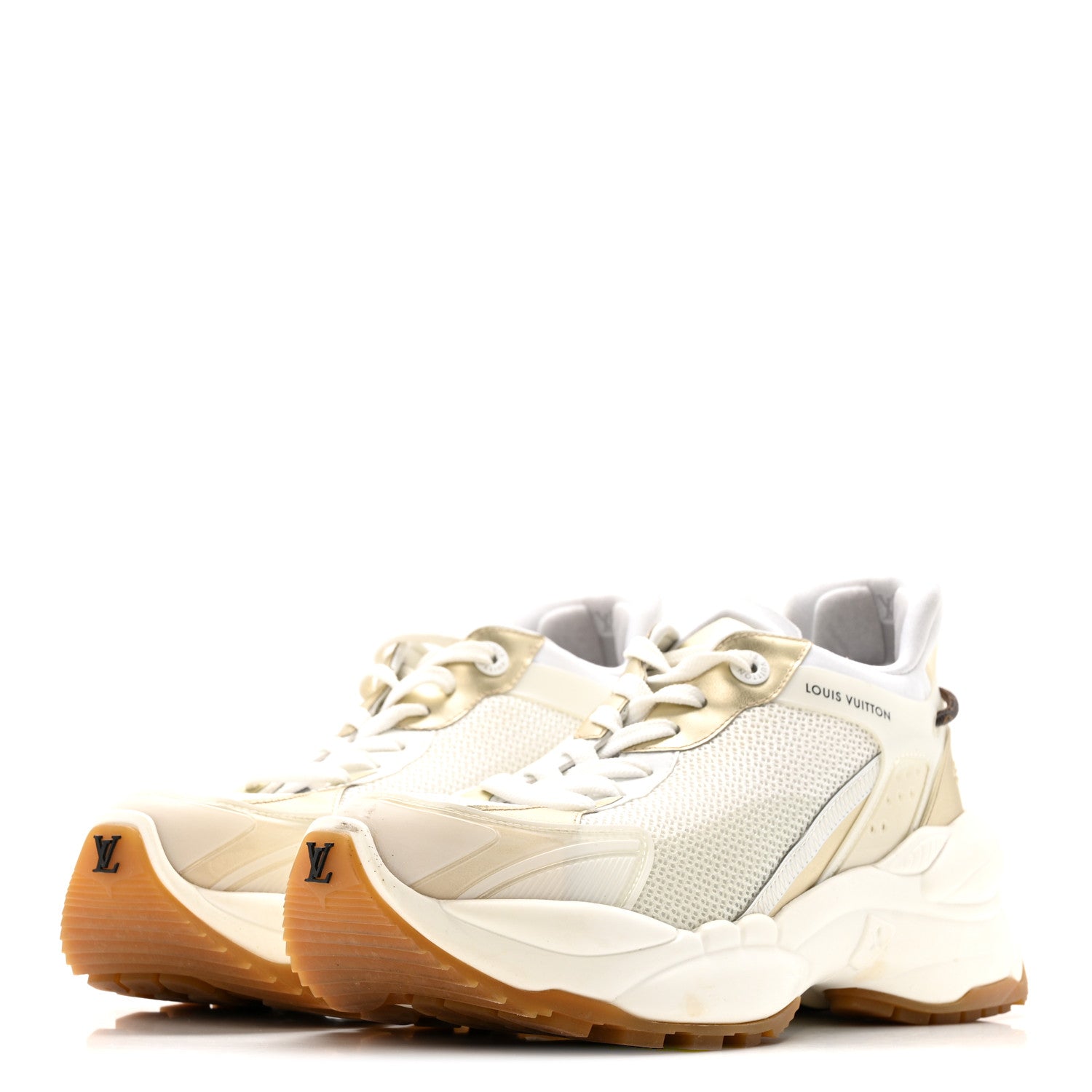 LOUIS VUITTON RUN55 スニーカー　40(24㎝) Louis Vuitton Monogram Calfskin Run 55 Sneakers 40 White 1811563