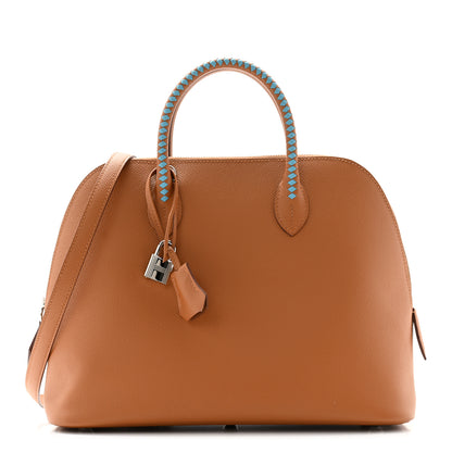 Hermes Epsom Tressage 1923 Bolide 31 Gold Bleu Du Nord 1 of 10