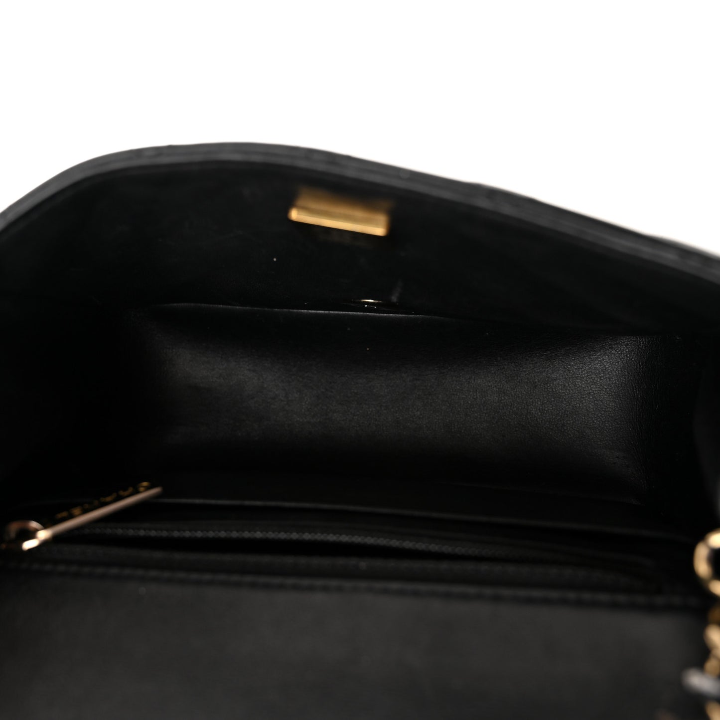 Lambskin Quilted Mini Square Flap Black