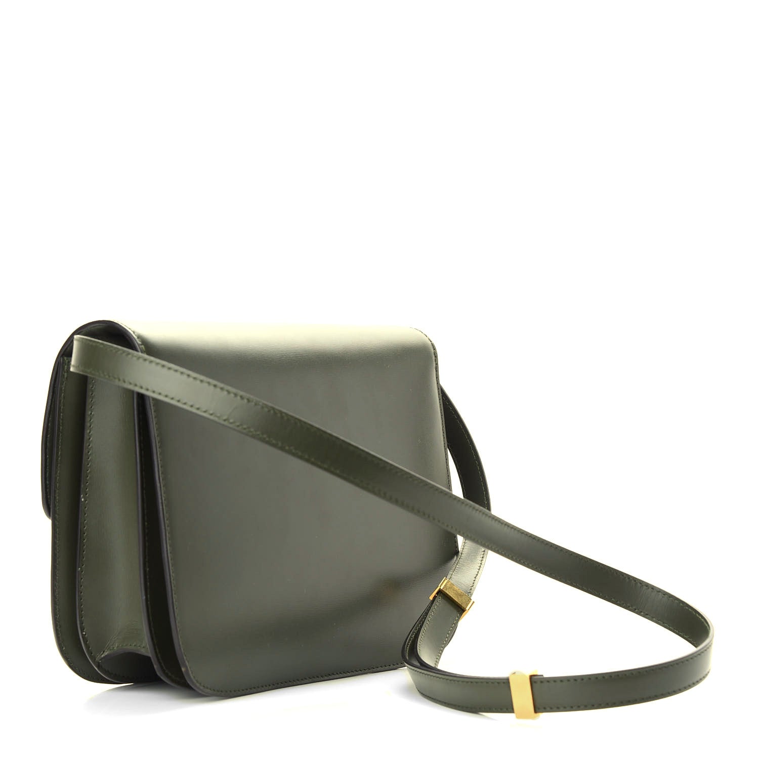 Celine Box Calfskin Classic Box Medium Flap Bag Army Green 3 of 9