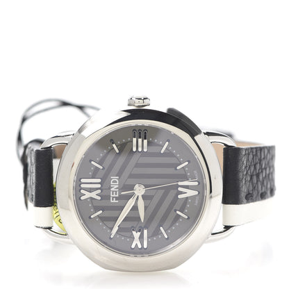 Fendi Stainless Steel Calfskin 38mm Selleria Two Tone Quartz Watch Grey 3 of 6
